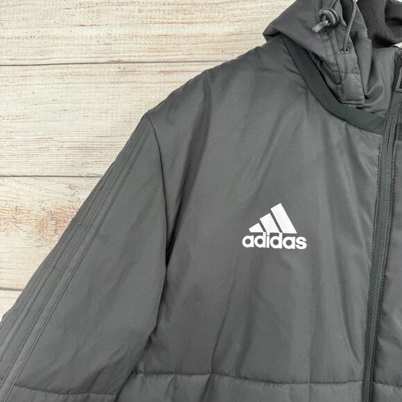 Adidas Tiro 17 LA Galaxy San Diego Winter Jacket Adult Large Black Puffer - Picture 5 of 12